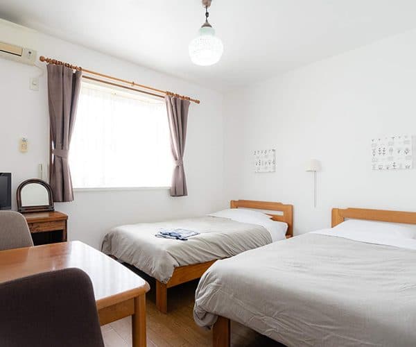 White plaster rooms