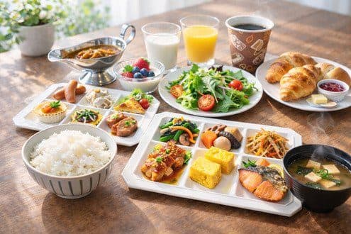 이바라키 쌀 조식 뷔페
