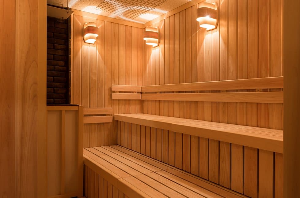 Saunas in both baths