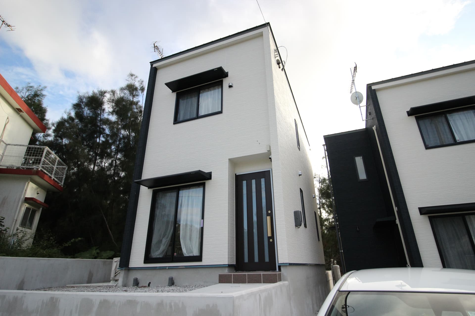 The house exterior