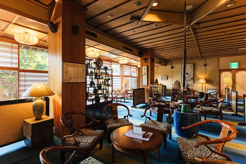 A Retro Lounge with a Grand Piano