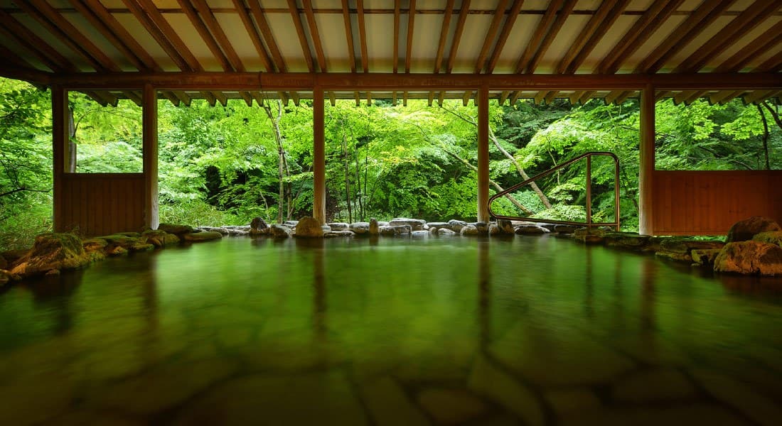 Open-Air Baths Facing the Falls