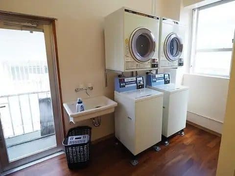 Shared baths, toilets and laundry