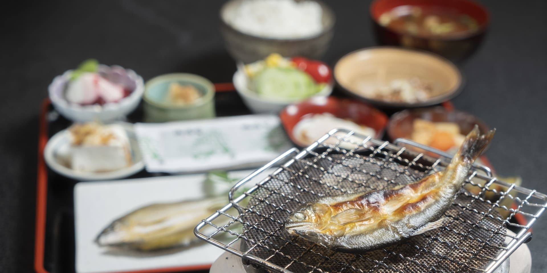 Ayu Grilled Tableside on a Shichirin