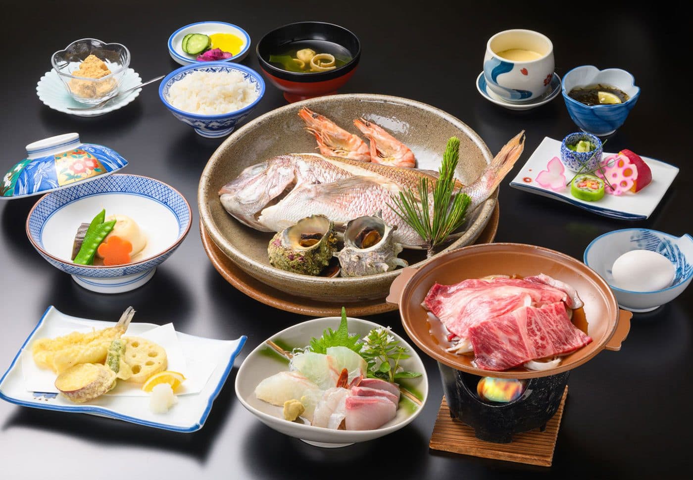 아와지 제철 해산물 회석 요리