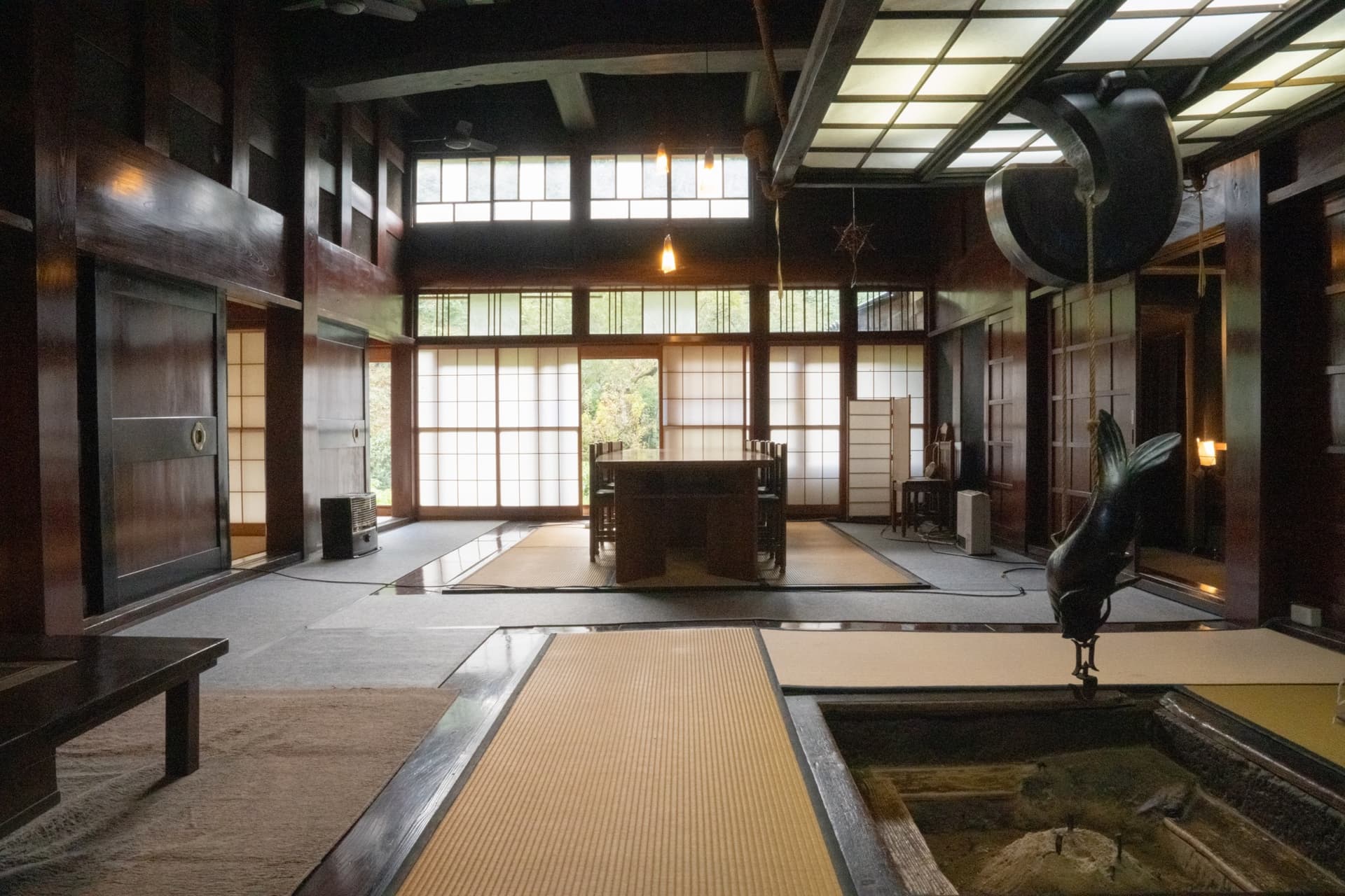 Soaking in the Hinoki Bath