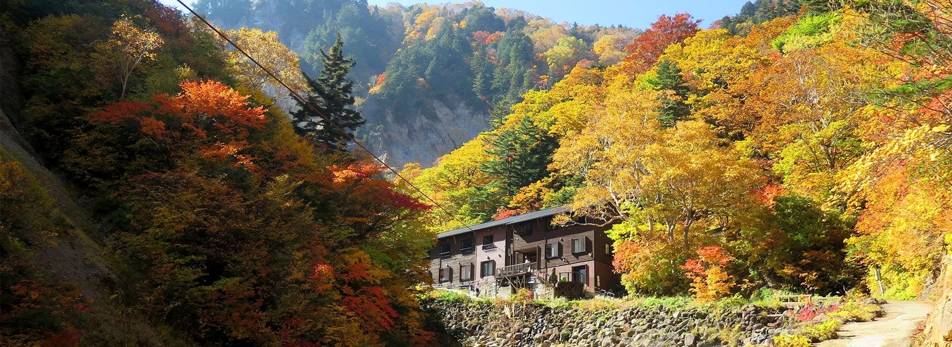 Scenery of a Deep Mountain Valley