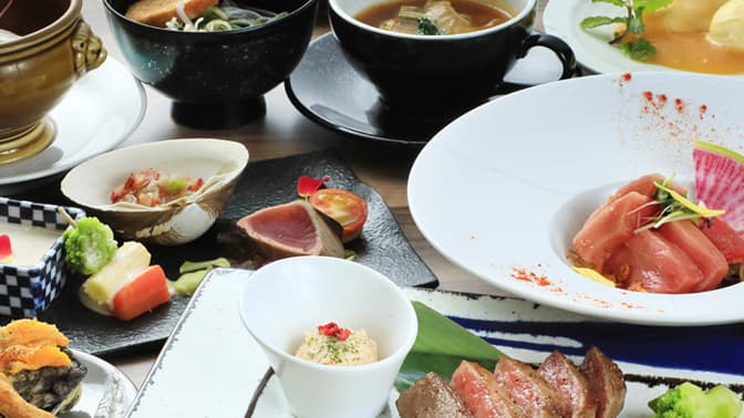 Creative kaiseki at the teppan counter