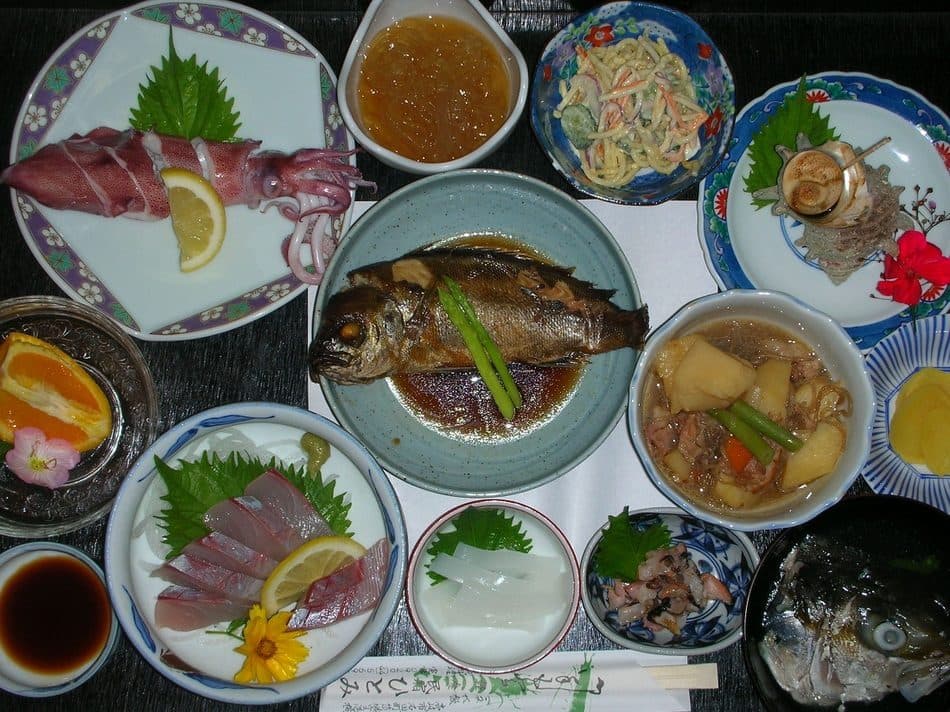 저녁 생선 가이세키