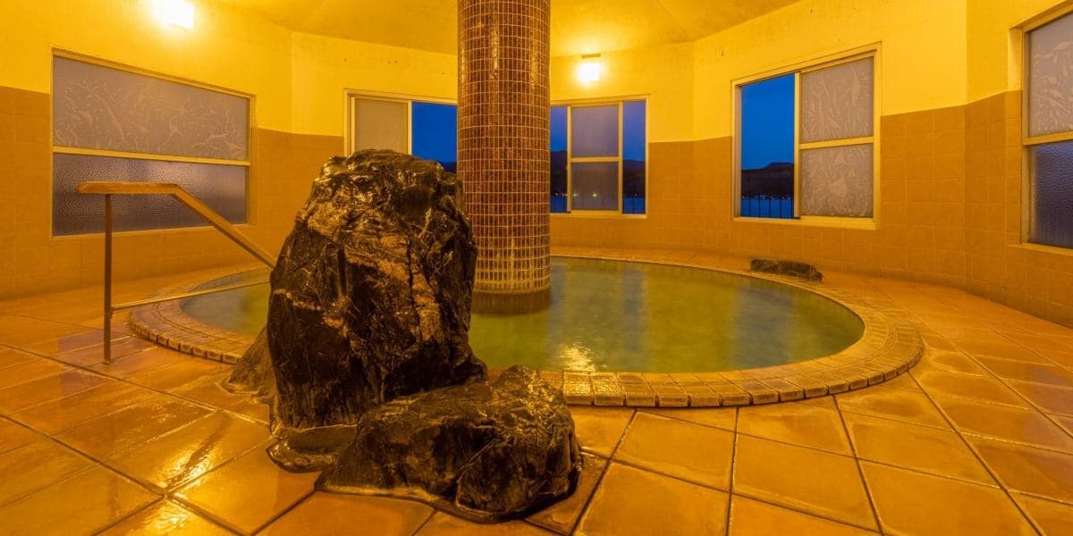 Three open-air baths