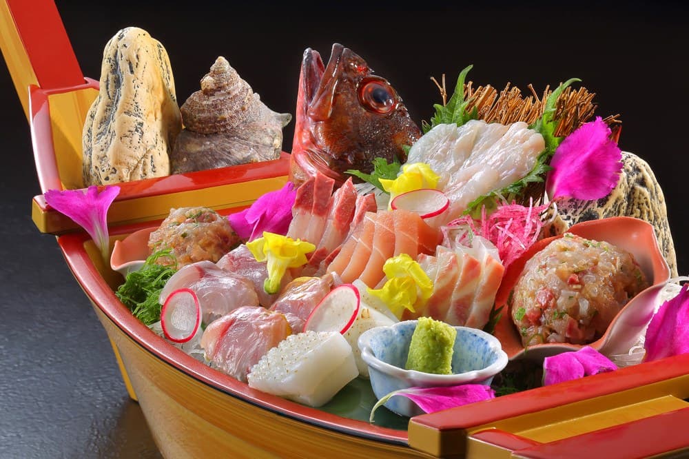 Fisherman's Cuisine: Boat-Shaped Sashimi Platters