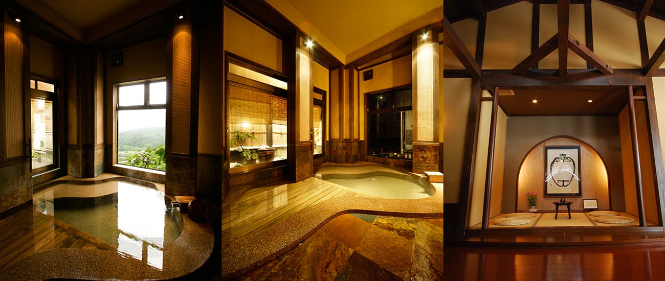An Open-Air Bath Facing the Mountains