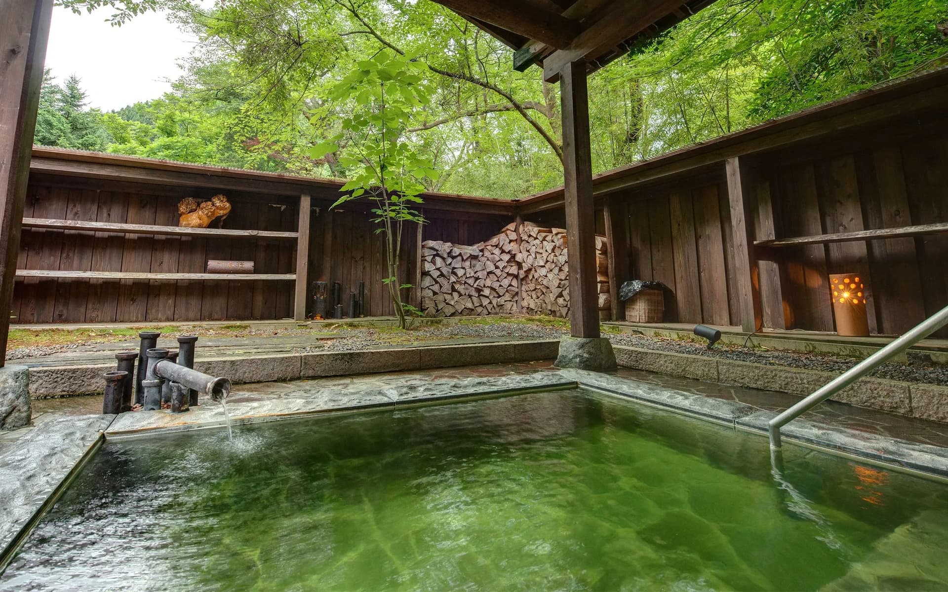 A Hand-Built Private Open-Air Bath
