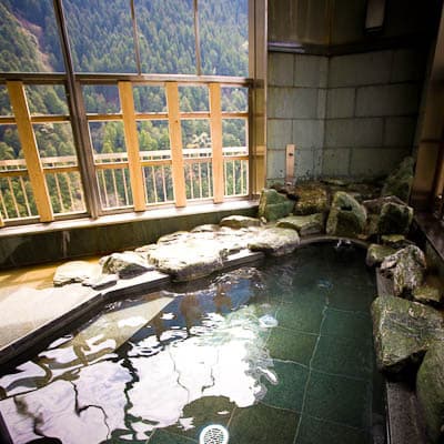 An Open-Air Bath Overlooking the Gorge