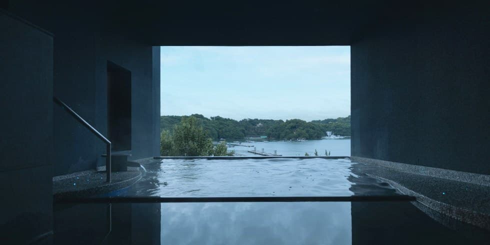 A Panoramic View of Toba Bay from the Bath