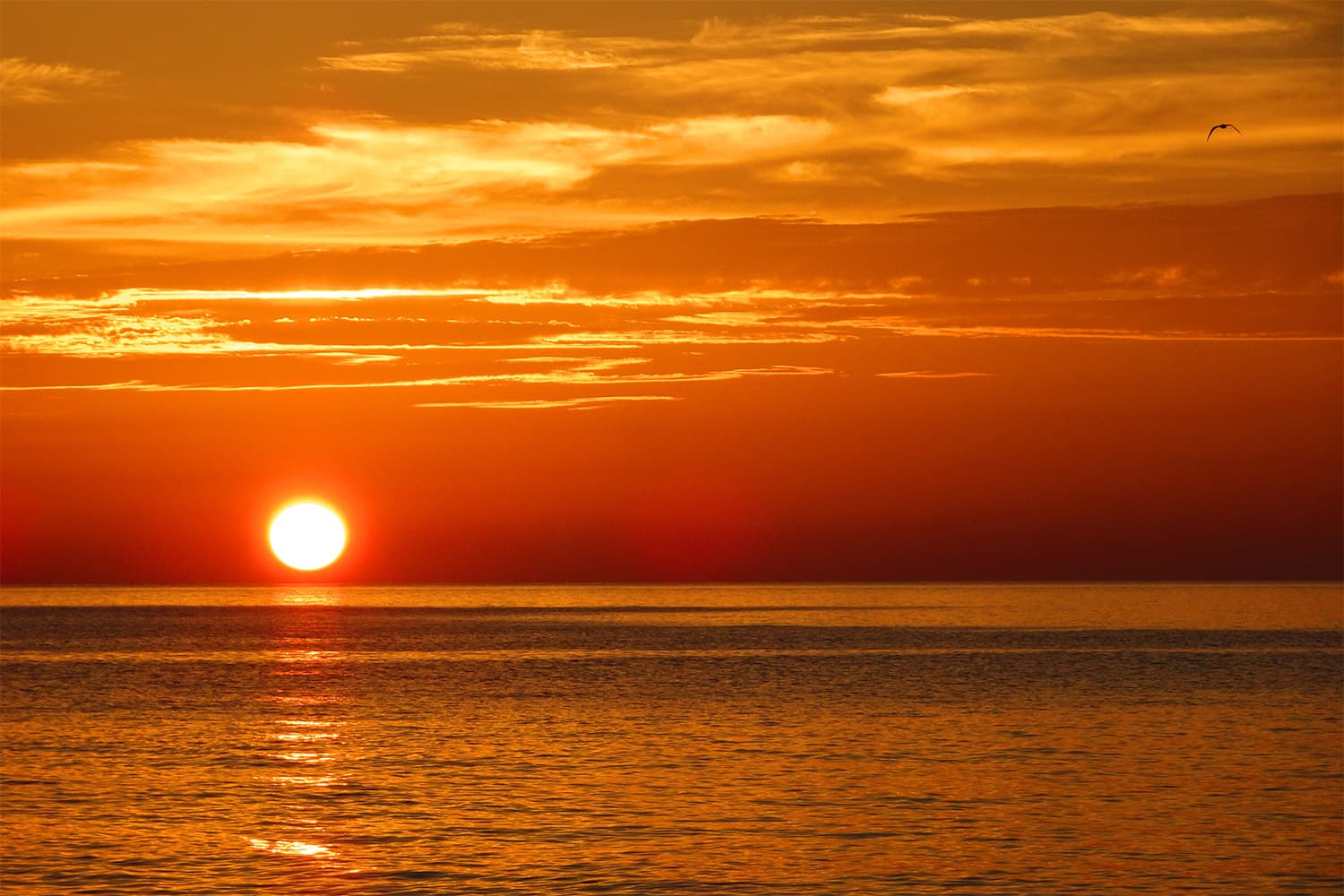 Sunset — evening light over Yunohama
