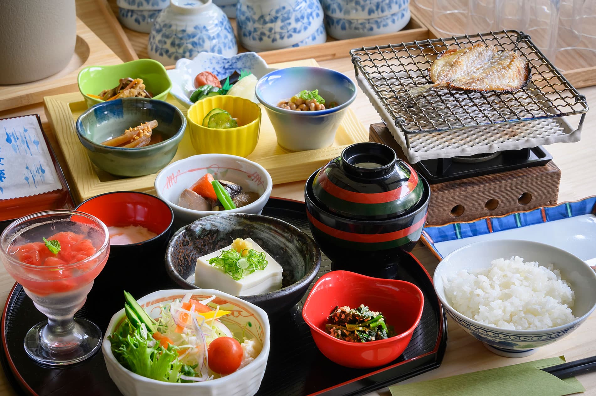 A careful breakfast built on Koshihikari