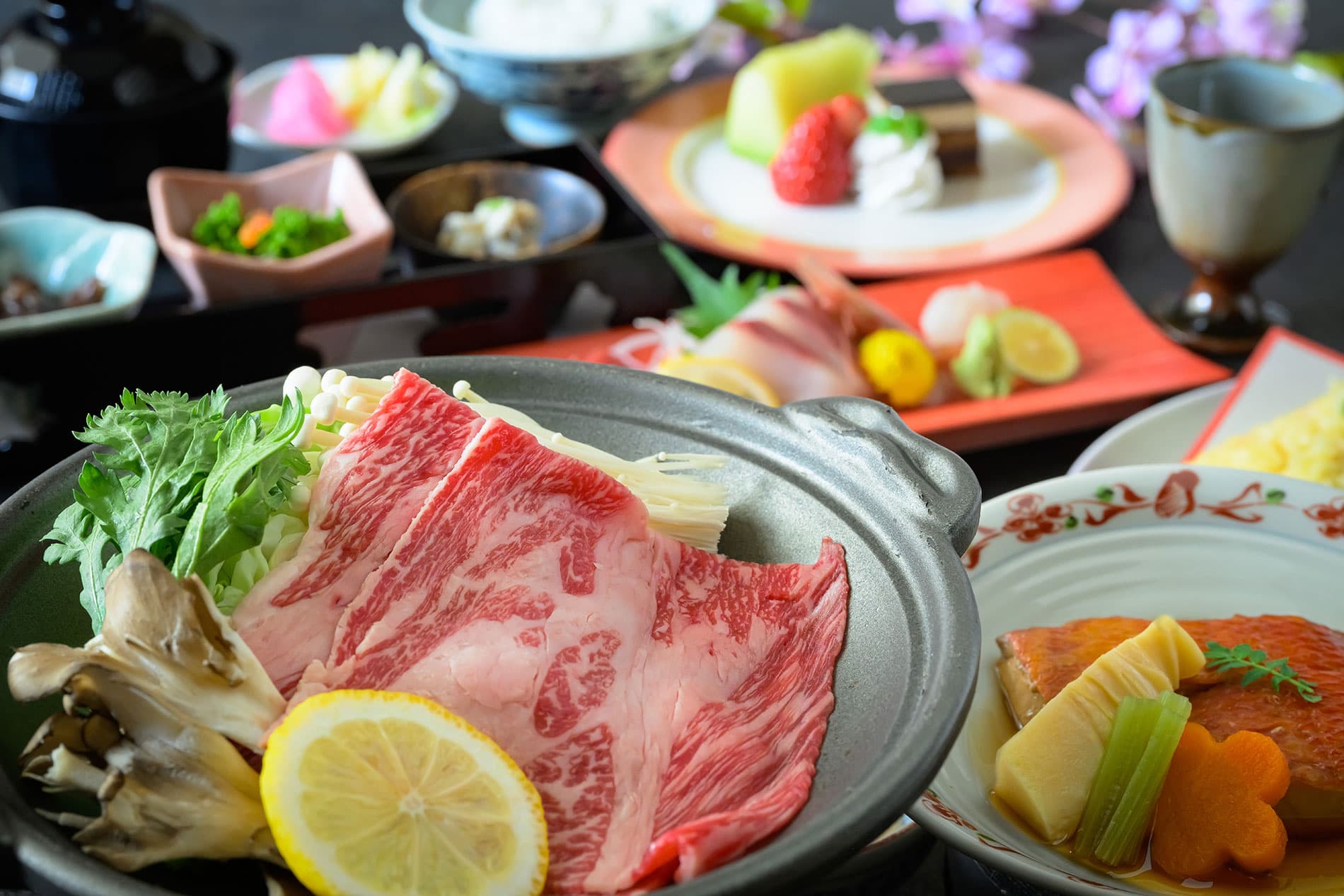 Kaiseki from Fukui's land and sea