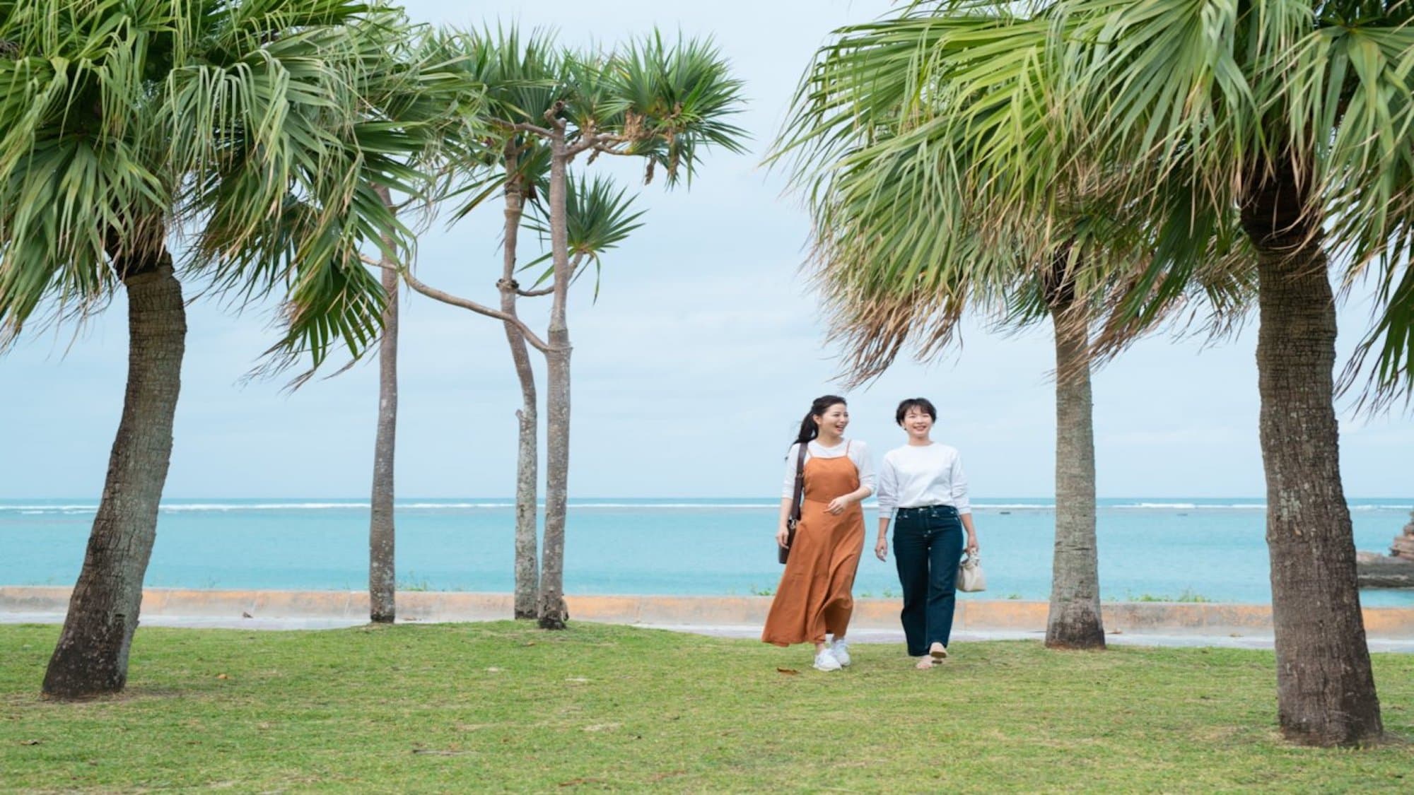 American atmosphere! Araha Beach in Chatan Town