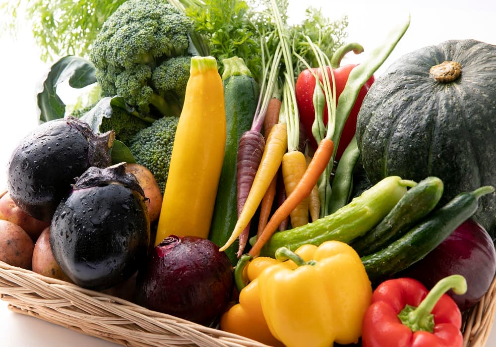 Breakfast (vegetables picked in the morning)
