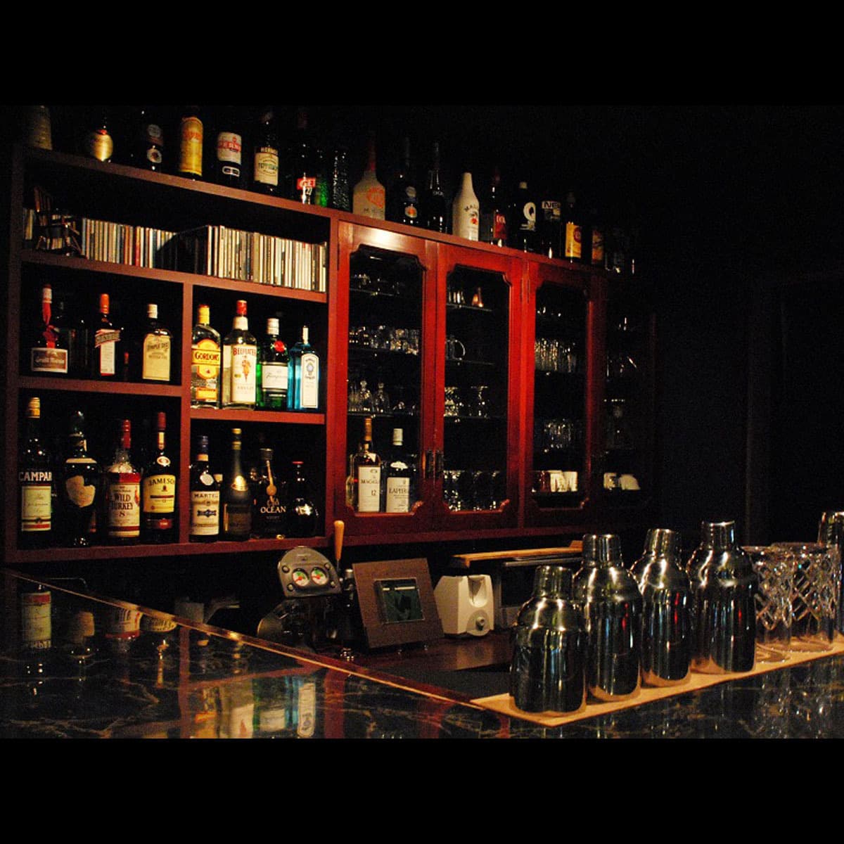 In-house bar, north face