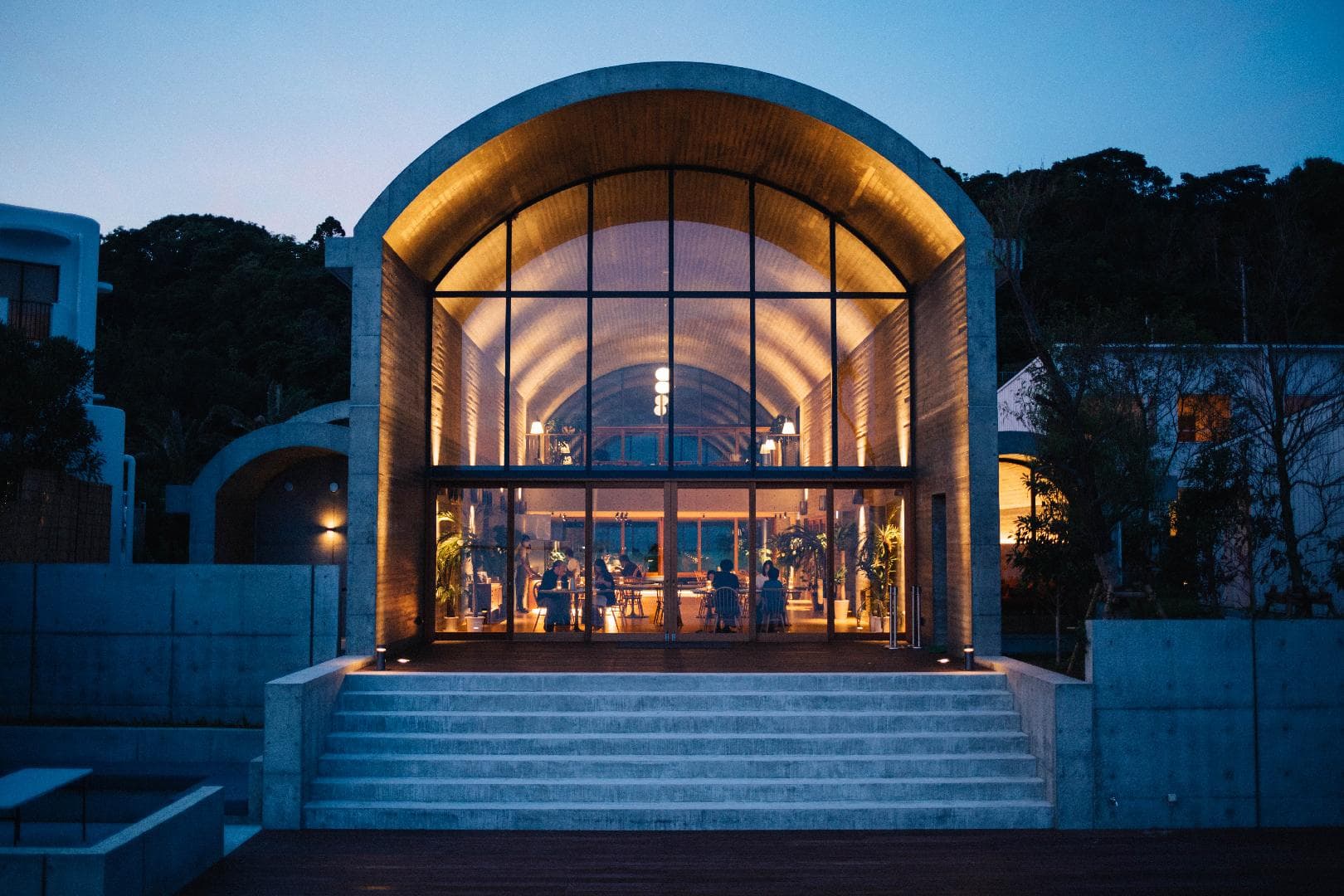 central building (night)