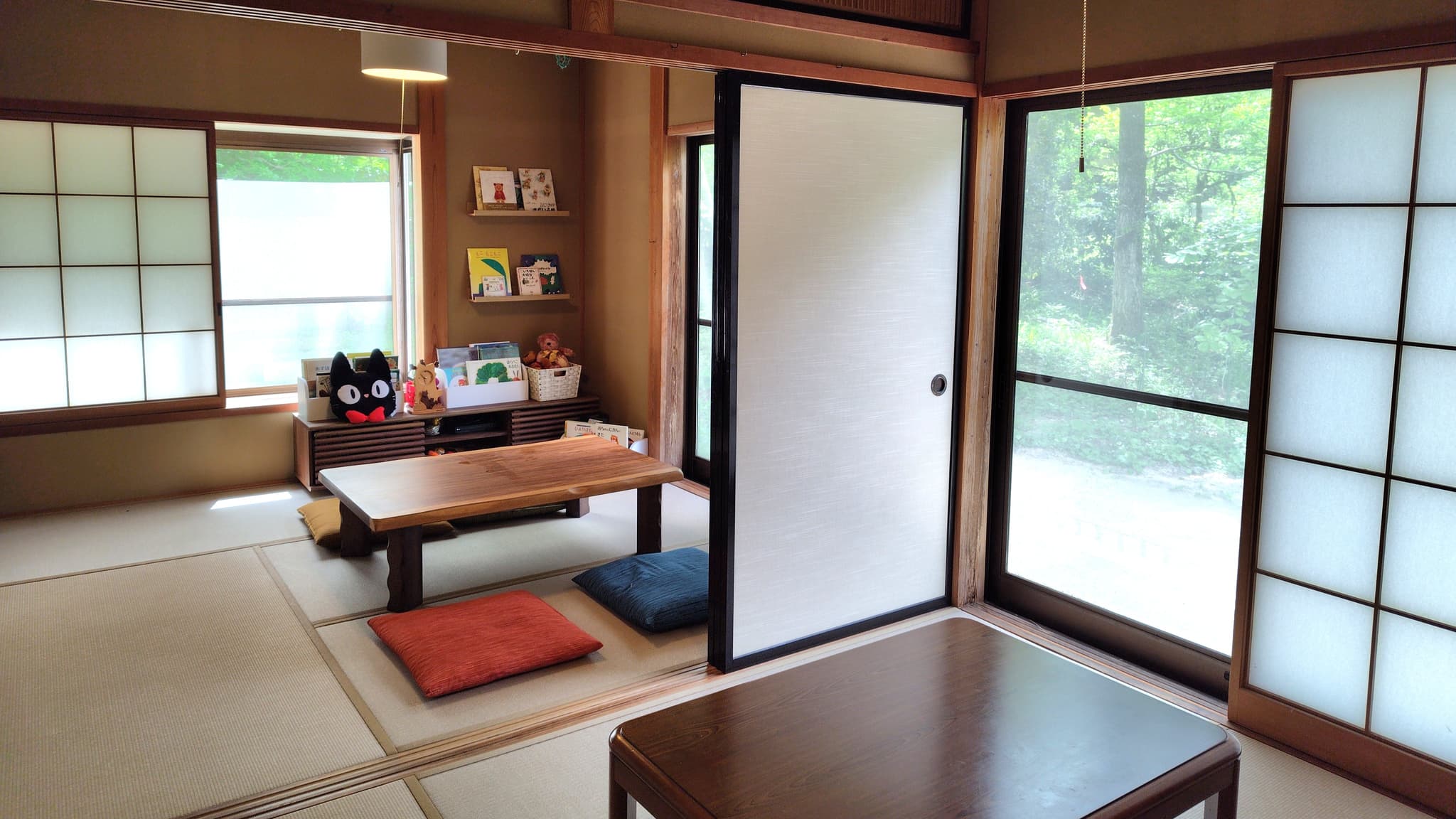 A Japanese-style room in the forest