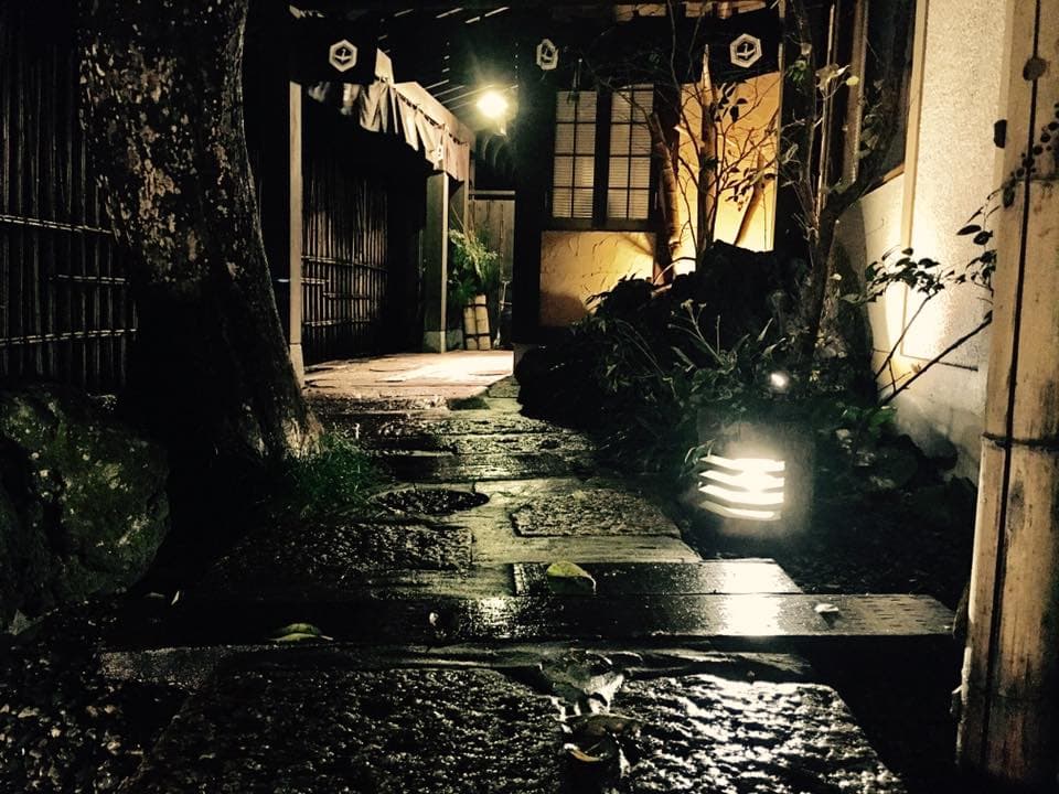 Night face at the front door