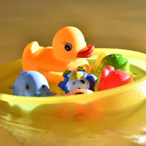 A cute duck is fluffy.