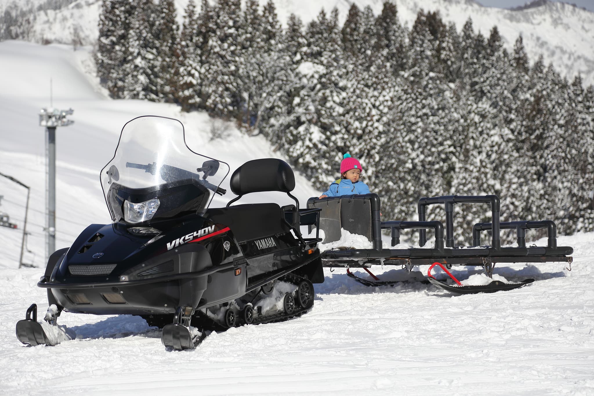 ・ Welcome at a snowmobile