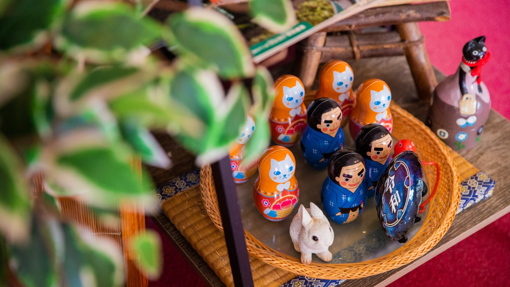 Inside the building: There are many tasteful figurines