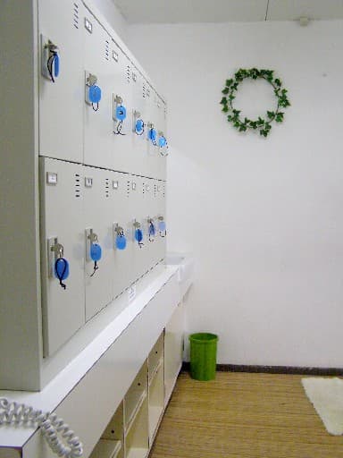 Lockers in the dressing room