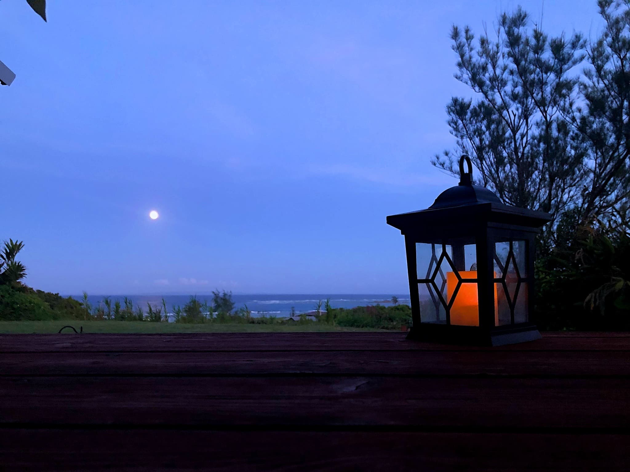 You can see the moon and stars when the weather is nice