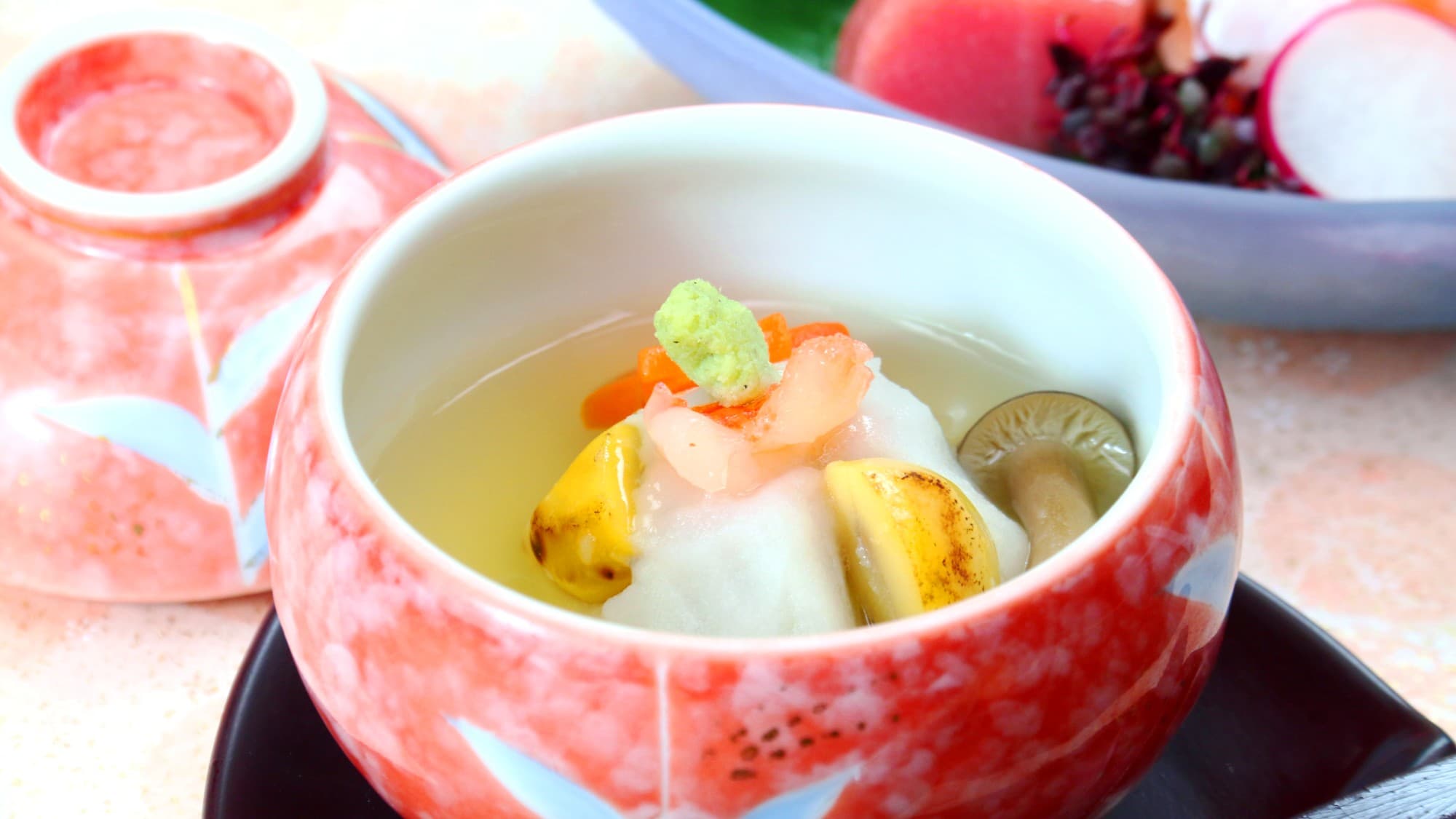 Autumn special: steamed mountain mushrooms