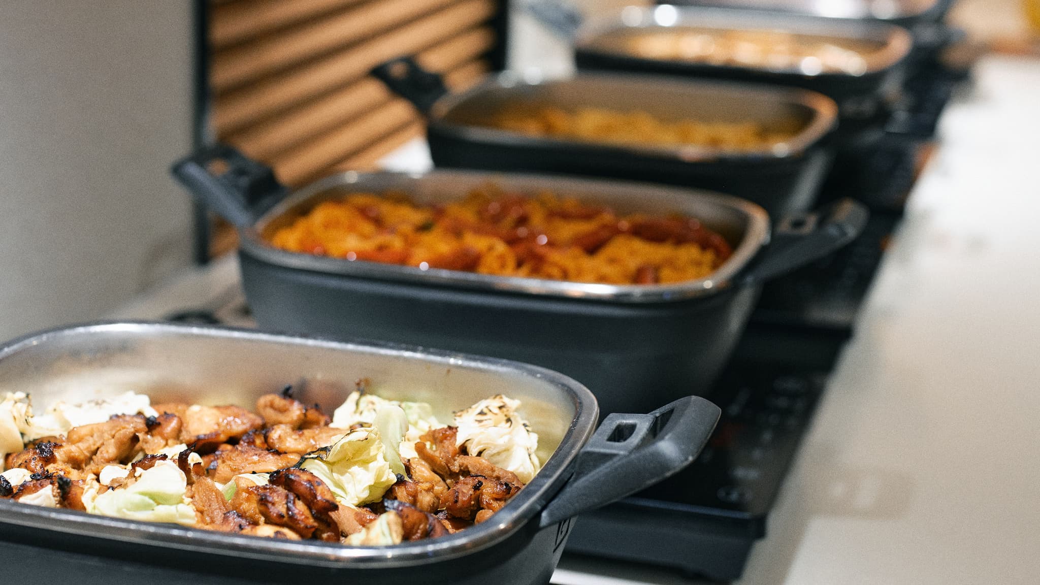 Breakfast Buffet | Enjoy our carefully prepared warm dishes, including homemade Genghis Khan (grilled lamb) made with chicken.
