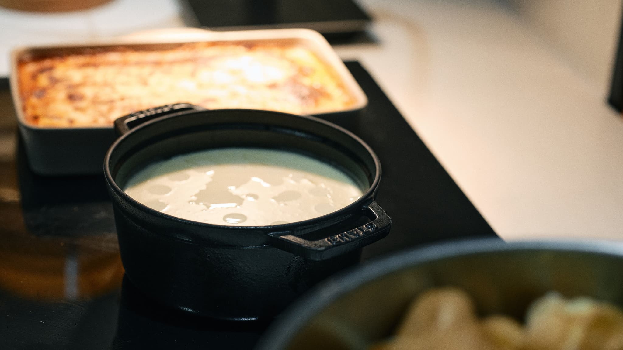 Breakfast Buffet | Enjoy steamed vegetables dipped in rich cheese fondue sauce.