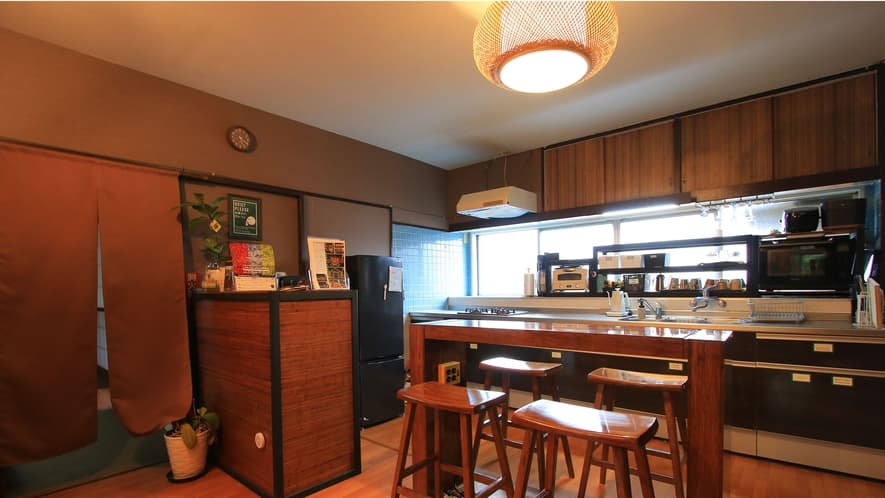 Roomy shared kitchen