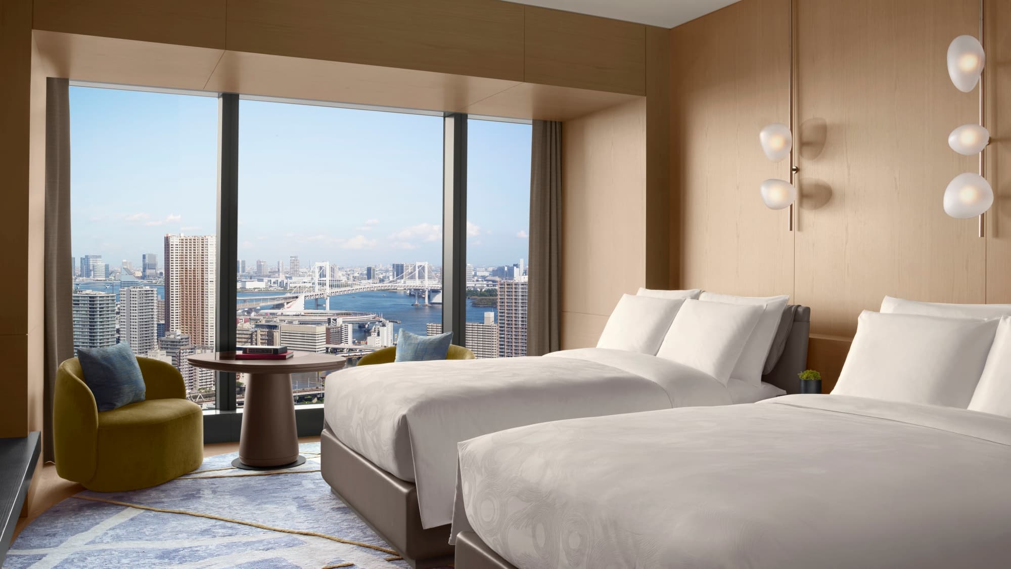 [Bay Deluxe Twin] Your own private hideaway where you can relax while overlooking the Rainbow Bridge.
