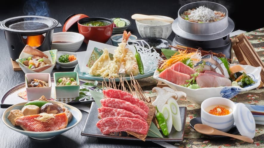 Kamameshi and local seafood