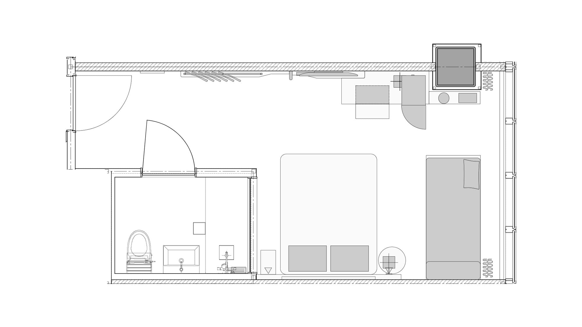 [Universal Queen] 25-26 square meters / Universal design with no steps inside and handrails around the bathroom