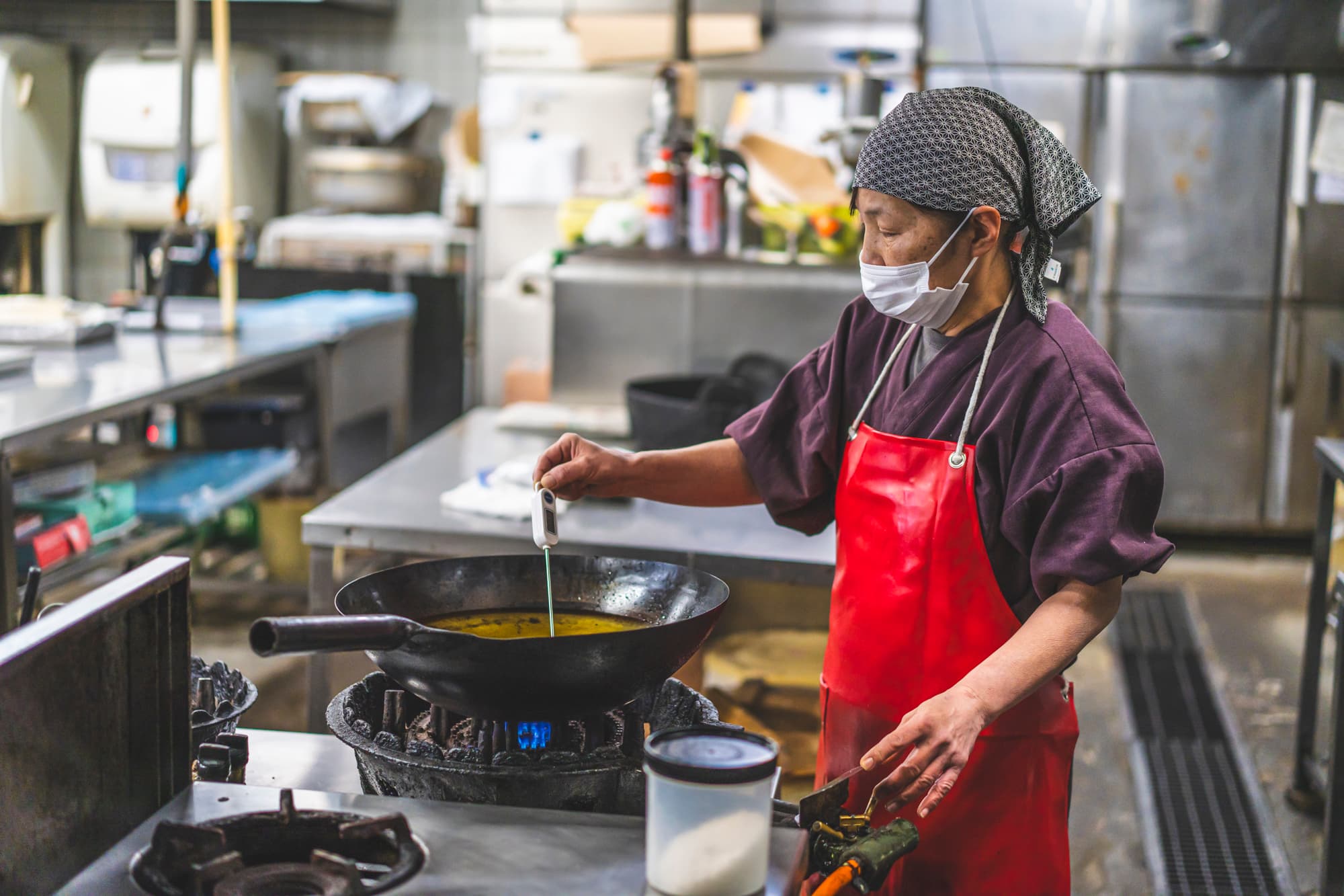 The food is hand-prepared by a chef