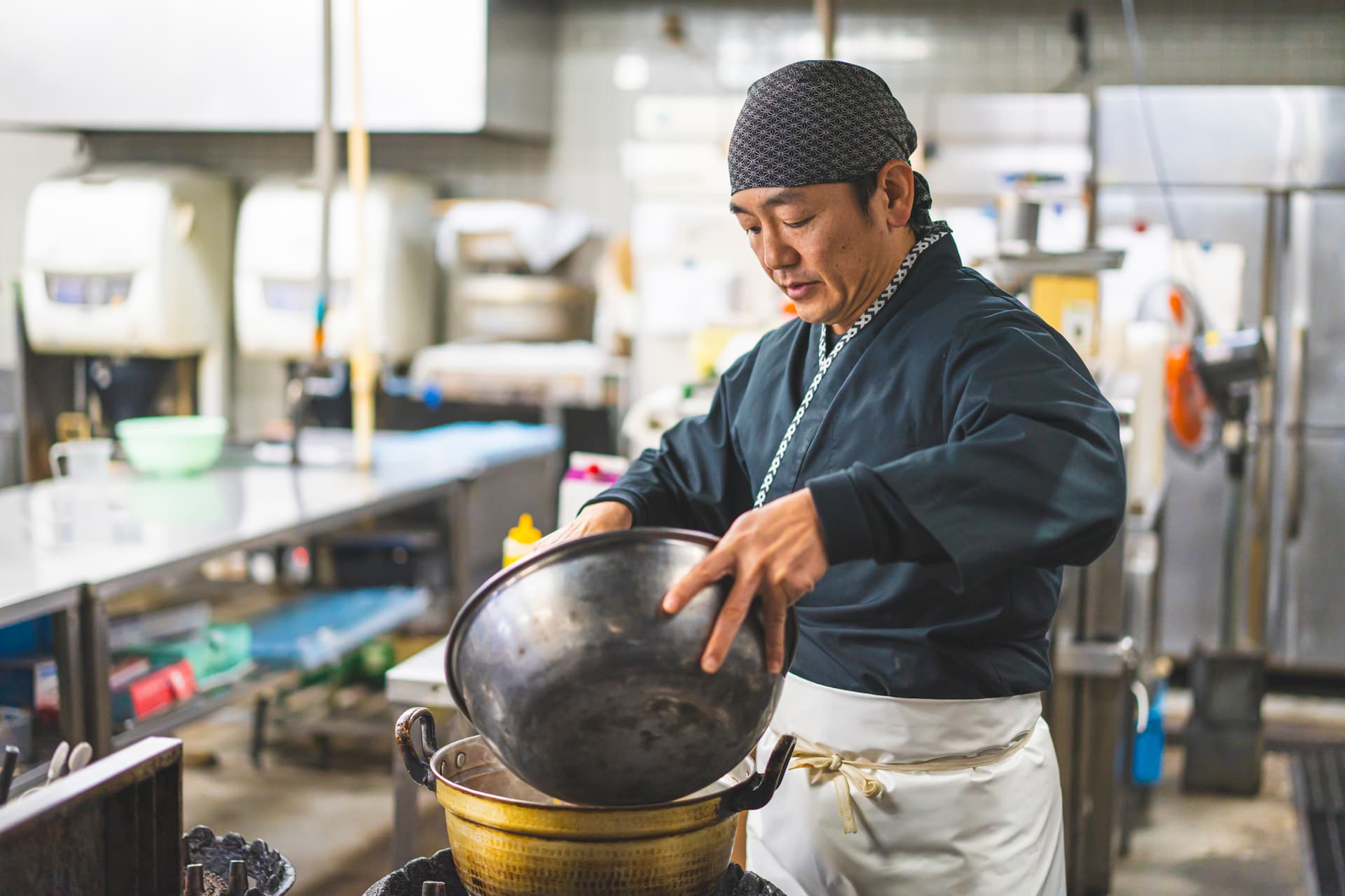 The food is hand-prepared by a chef