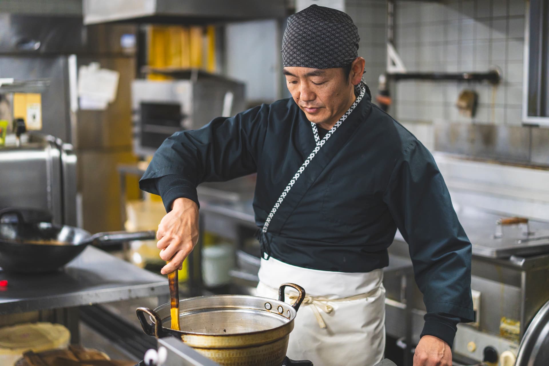 The food is hand-prepared by a chef