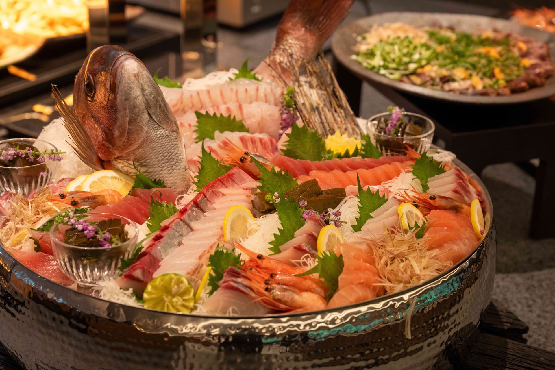 Dinner buffet serving example