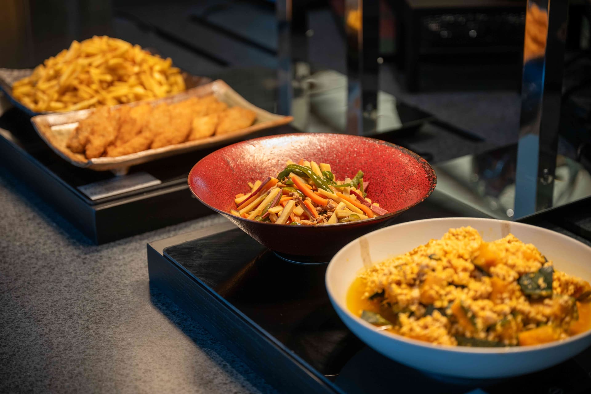 Dinner buffet serving example
