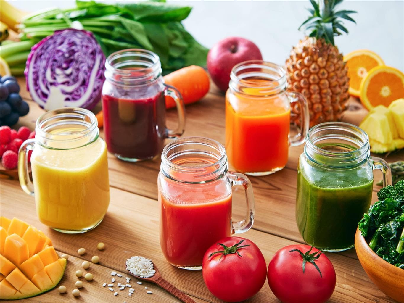 Assorted breakfast items