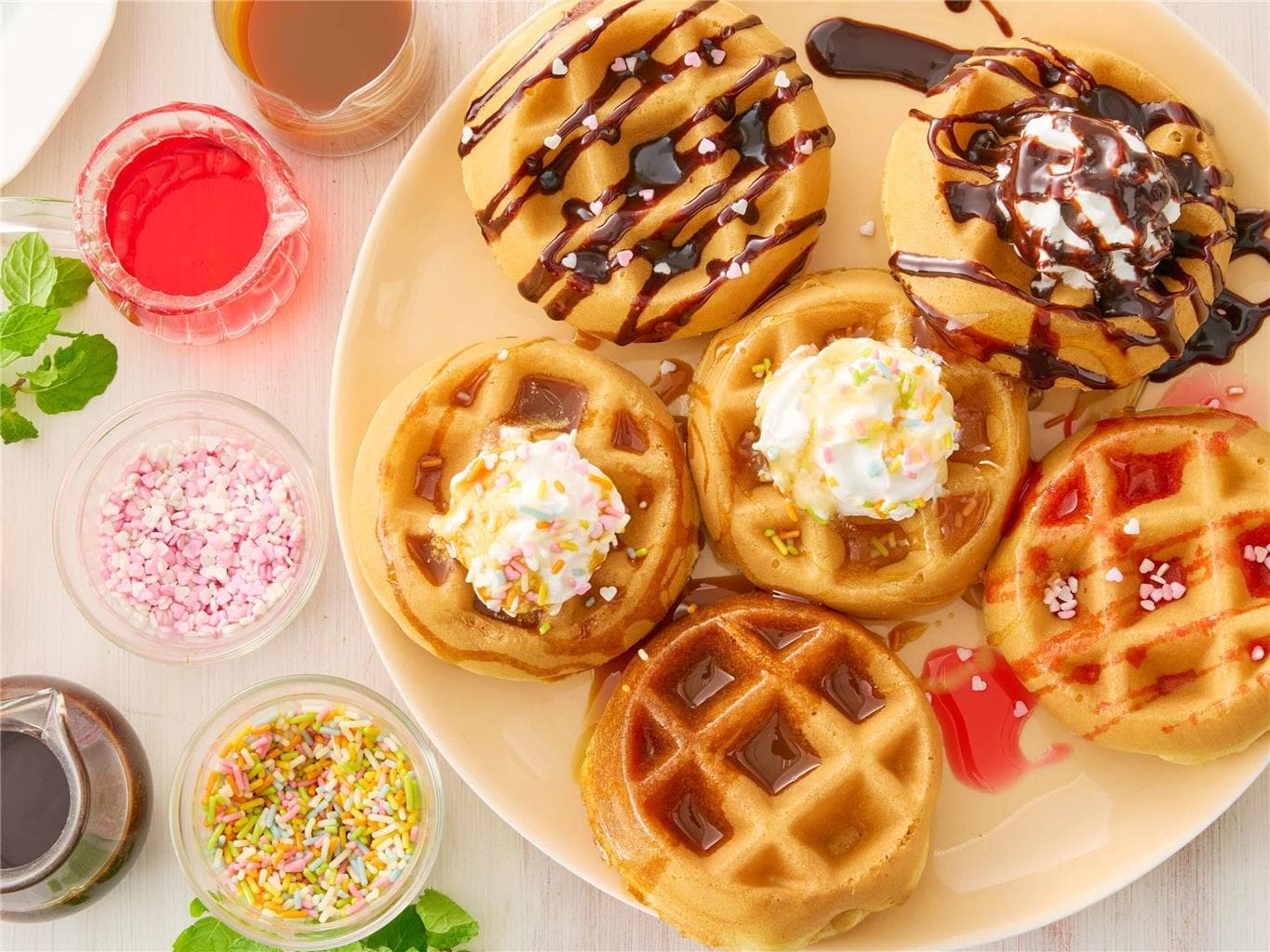 Assorted breakfast items