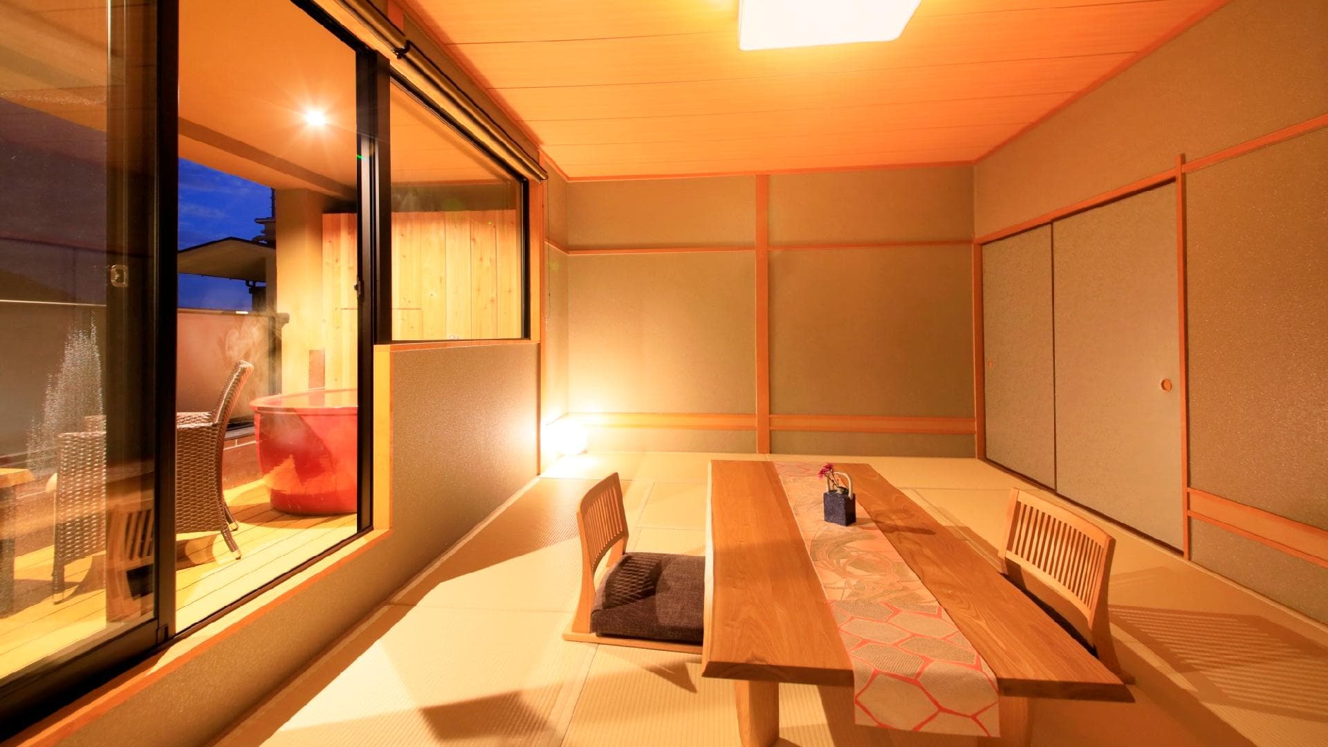 [Main building] Japanese-style room with open-air bath 12 tatami mats (example)