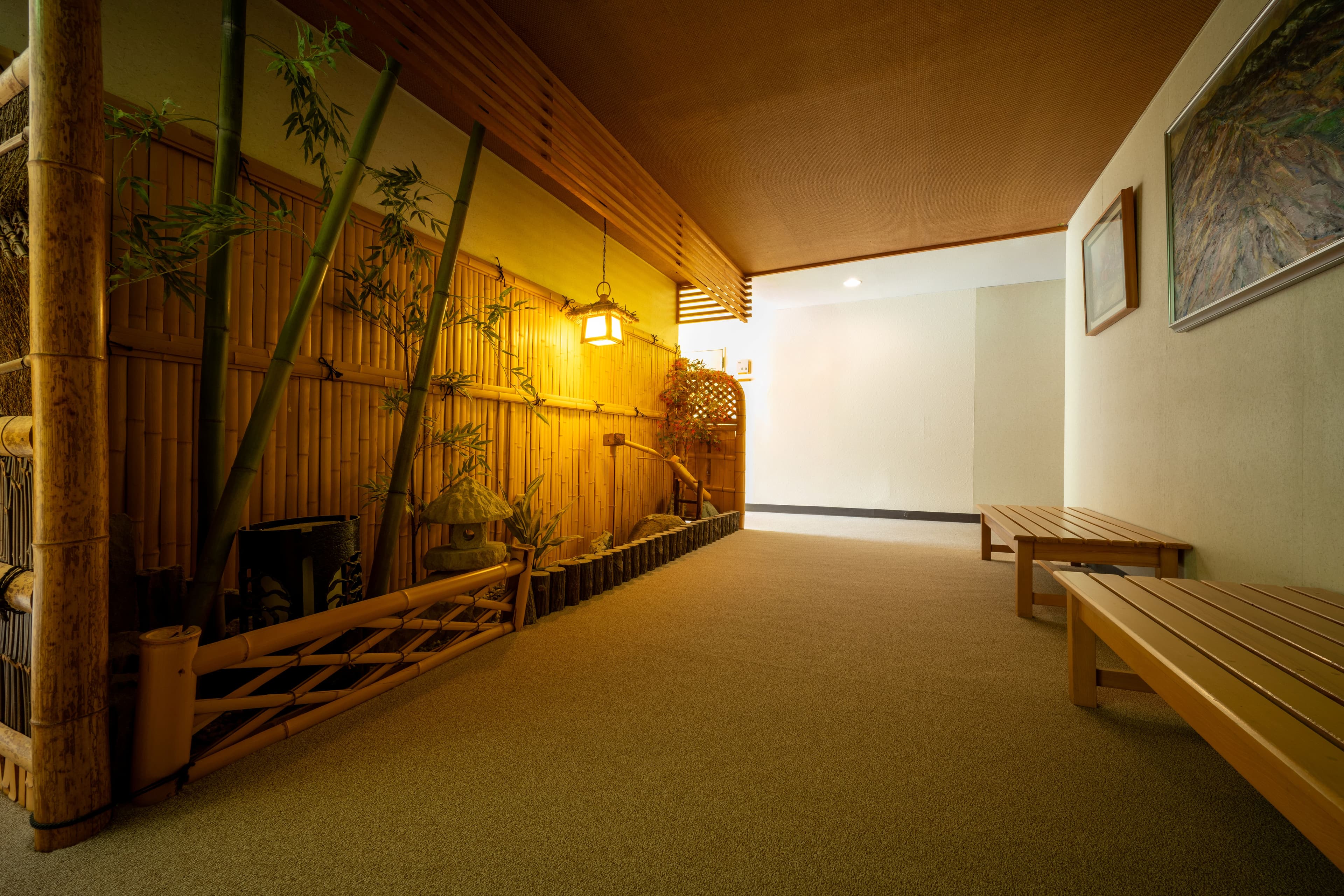 Inside the building
