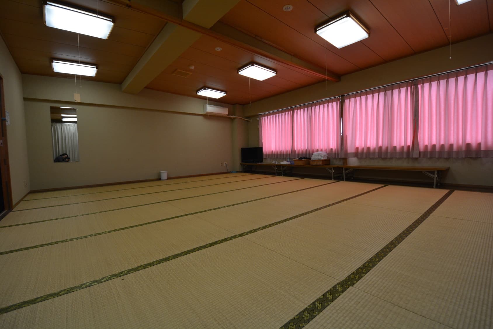 Inside the building